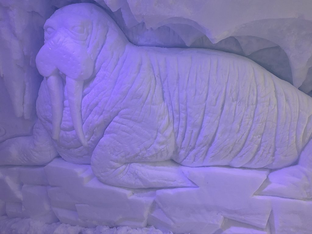 ice sculpture of seal