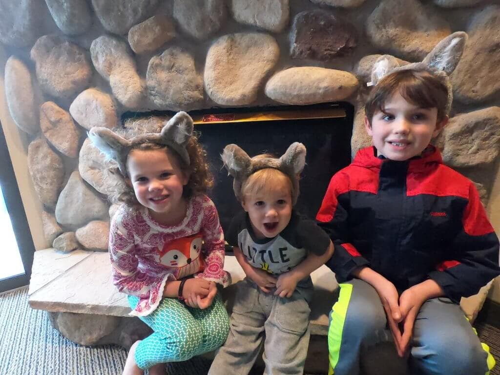 Picture of kids wearing Great Wolf Lodge Ears